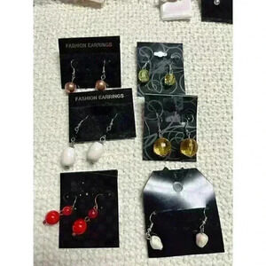 Lot of 6 pair costume pierced earrings